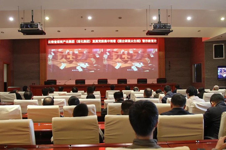 云煤（NG体育）集团直属党委组织观看《国企硕鼠众生相》警示教育片