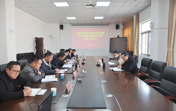 云煤（NG体育）集团党委委员、纪委书记、监察专员覃崇辉一行到陆东煤矿公司指导年度民主生活会