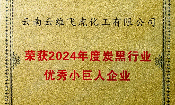 荣誉加冕，，，，，，未来可期！云维飞虎公司荣膺“中国炭黑行业优秀小巨人”